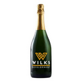 750Ml California Champagne (Sparkling Wine) Etched w/ 2 Color Fill